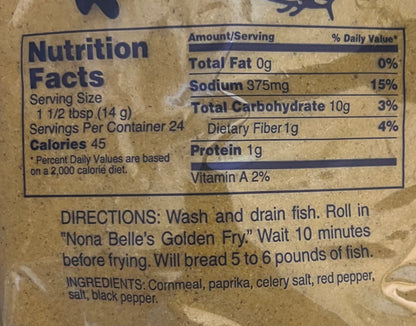 Nona Belle's Genuine Golden Fry - Original (12 oz bag)
